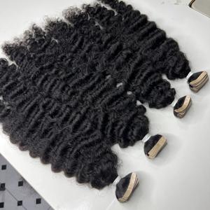 Non Chemical Burmese Curly <b>Hair</b> Tape 100% Unprocessed Raw Virgin Burmese Tape in <b>Hair</b> <b>Extensions</b> Vietnamese <b>Hair</b> Tape - Product Image 2