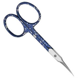 Manicure Scissors Stainless Steel Sharp Blade Blue Speckled Handle Round Hole Beauty <b>Tool</b> for <b>Nail</b> Care Adults - Product Image 3