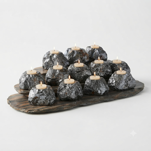 Crystal Stone Hematite <b>Carved</b> Handmade Natural Stone <b>Candle</b> Holder Gemstone Agate Healing Wholesaler - Product Image 5
