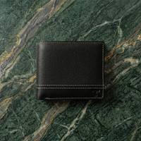 Dompet Lipat Dua Minimalis Pria Kulit Asli Tempat Kartu Pendek Saku Koin Pemblokir RFID Anti Maling Hadiah Harian
