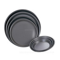 Plat à pizza ATLAS STAR en alliage d'aluminium robuste, revêtement anodisé dur, noir, 7 pouces, réutilisable, compatible four, lavage à la main