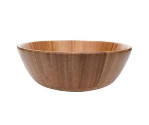 Bol à salade en bois de manguier sculpté à la main, bol de service décoratif, décoration naturelle en bois pour la maison, fournisseur d'articles de cuisine - Product Image 2