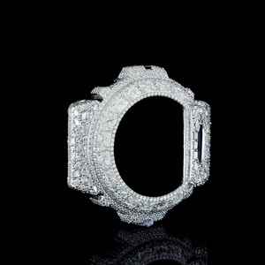 Montre Starspire Jewels GA100 Hip Hop Gshock Vintage Luxe en argent sterling 925 sertie de diamants Moissanite VVS, lunette 40-44 mm - Product Image 3