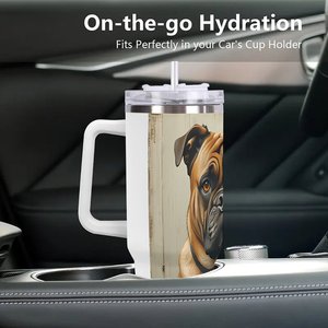 Gobelet isotherme en acier inoxydable 40 oz avec logo personnalisé et motif <span class=keywords><strong>bouledogue</strong></span> pour usage personnalisé - Product Image 3