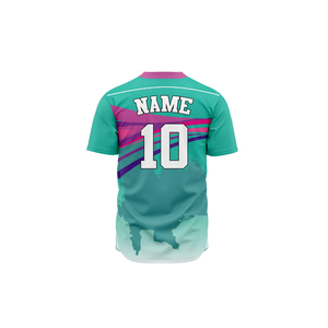 Custom Blank 100% Polyester Button <b>Down</b> Baseball Shirt Custom Baseball Jersey - Product Image 6