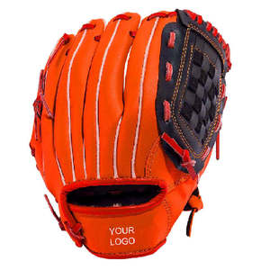 Guante de Béisbol Rojo Tejido con Costuras Negras, Diseño Duradero para Jugadores Zurdos - Product Image 5