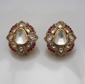 Pendientes de circonita con diseño floral chapados en oro, con circonitas talla pera, clásicos y modernos, para mujer, ideales para bodas y fiestas. - Product Image 2