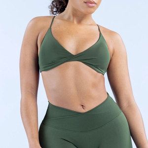 Conjunto Deportivo de Yoga para Mujer, Bra Deportivo sin Costuras con Push-Up, Ligero, Elástico, de Spandex, Tejido, para Gimnasio - Product Image 1