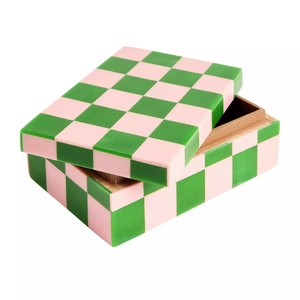Unique Rectangle Resin Inlay Decorative Jewelry Box Handmade Storage Organizer for Rings Other Home Storage & Organization - Product Image 3