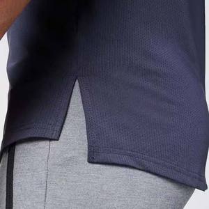 Camiseta de Manga Corta para Hombre, Cuello Redondo, Color Azul Marino, Corte Ajustado, Deportiva, Tejida, de Secado Rápido, 100% Poliéster - Product Image 4