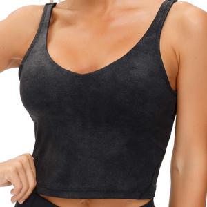 <b>Women's</b> <b>Black</b> Acid Wash V-Neck <b>Tank</b> <b>Top</b> for <b>Women</b> Crop Sexy <b>Tank</b> <b>Top</b> for <b>Women</b> Slim Fit <b>Tank</b> <b>Top</b> for <b>Women</b> - Product Image 1