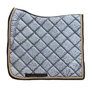 Manta de Silla de Montar Acolchada Rosa Intenso con Diseño de Diamantes y Ribete de Pana - Product Image 5