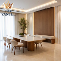 Table de salle à manger d'hôtel sur mesure, grande table en bois pour restaurant commercial, directement de l'usine, pour projets de mobilier hôtelier