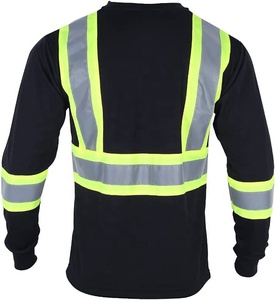เสื้อกั๊กสะท้อนแสงแบบ Hi-Vis แขนยาว เสื้อทำงานเพื่อความปลอดภัย ชุดทำงานที่มองเห็นได้ชัดเจนสำหรับงานก่อสร้างถนนและโลจิสติกส์ - Product Image 6