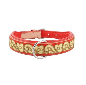 Highest Quality <b>Top</b> Trendy Fancy 100% Genuine Leather Dog Collar With Soft Padding Indian Manufacturer Custom Size Availablei - Product Image 1