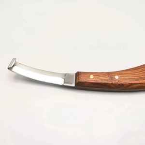 IRON Premium Damascus Steel Hoof Knife Farrier Tool for <b>Horseshoe</b> Trimming Handcrafted Blade Veterinary Tools OEM Private Label - Product Image 5