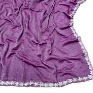 SHARMA SAREE CENTER Saree en coton tissé écologique uni, léger, largeur 6,5 m, lavage normal, pour femmes et jeunes filles, spécial mariage - Product Image 1