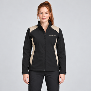 <b>Women</b> Softshell <b>Jackets</b> Custom <b>Embroidered</b> Logo Lightweight Outdoor Full Zip Long Sleeve Casual Teamwear Wholesale OEM Outerwear - Product Image 1