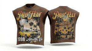 T-shirt en coton 100% uni, style streetwear, manches courtes, été, hip-hop, vintage, impression DTG, tendance, élégant, faible MOQ - Product Image 3