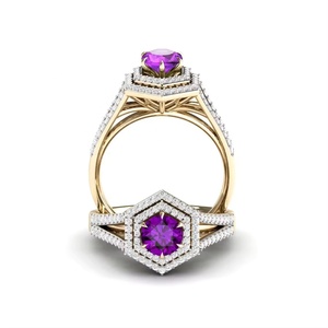 925 argent Sterling belle bague en pierres précieuses améthyste africaine naturelle en gros usine de bijoux en argent de l'Inde boutique maintenant - Product Image 6