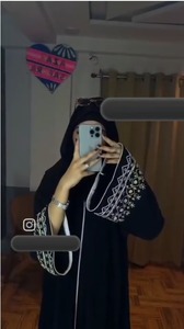 Elegante Abaya Negra para Mujer, Vestido Islámico Modesto, Ropa Tradicional con Estilo - Product Image 2