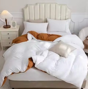 Ensemble de housse de couette en lin solide personnalisé de luxe pour la maison, l'hôtel, l'hôpital, écologique, lavable - Product Image 2