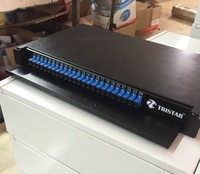 12/48/96 Port Optical Distribution Frame (ODF) dengan Konektor LC SC FC Panel Patch Telekomunikasi untuk Penggunaan Serat Optik Jaringan 24 Core