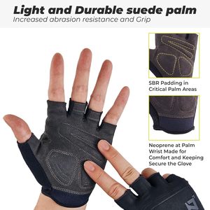 Guantes de Ciclismo, Guantes de Bicicleta de Montaña para Hombre y Mujer, Guantes sin Dedos Acolchados para Ciclismo de Montaña y Carretera - Product Image 2