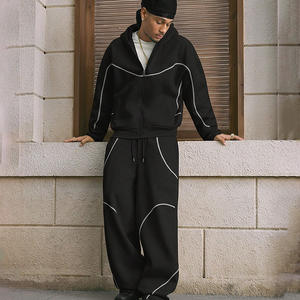 Ensemble de survêtement streetwear unisexe personnalisé, imprimé délavé à l'acide, coupe-vent léger et réversible pour les commandes en gros - Product Image 5