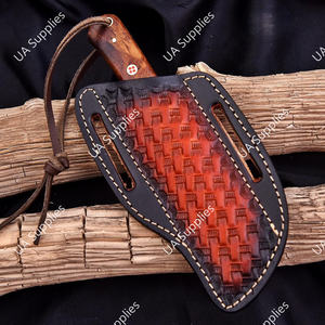 Cuchillo de Hoja Fija Forjado a Mano de Acero Inoxidable con Espiga Completa para Caza, Camping y Supervivencia al Aire Libre, con Mango Ergonómico de Palisandro y Caballo, OEM - Product Image 6