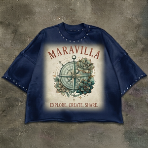เสื้อยืดโอเวอร์ไซส์ลายกราฟิกวินเทจ ผ้าคอตตอนหนานุ่ม สไตล์เรโทร สตรีทแวร์ ทรงบ็อกซี่ ตกแต่งด้วยหมุดโลหะ - Product Image 3
