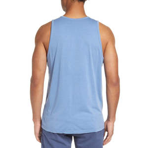 Débardeurs décontractés pour hommes de haute qualité, débardeur de course personnalisé avec logo, col rond, en spandex et polyester tricoté, séchage rapide, respirant - Product Image 4
