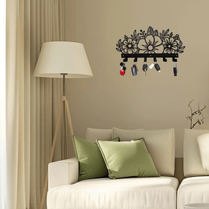 CIFbuy Appendiabiti da Parete in Metallo a Tema Floreale, Decorazione per Ingresso con Organizzatore per Posta e Chiavi, TikTok per Servizio Ritiro Temu - Product Image 3