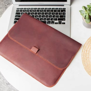 Business Genuine Leather <b>Laptop</b> <b>Sleeve</b> with Sling Design Waterproof Protective Case for Daily Use LS-0295 - Product Image 1