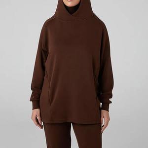 Último Modelo de Chándal Islámico Modesto para Mujer con Bolsillo Canguro, Sudadera con Capucha Oversize de Forro Polar, Chándal Grueso y Pesado - Product Image 5
