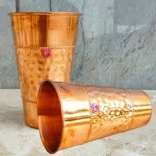 Gobelet en verre de cuivre, meilleur rapport qualité-prix, vaisselle ayurvédique, tasse à eau potable, fournisseur en gros pour l'exportation, Inde - Product Image 4