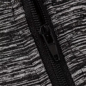 เสื้อผ้ากีฬาไซส์ใหญ่ แขนยาว เสื้อยืดซิป 3/4 สำหรับผู้ชาย แห้งเร็ว ผลิตจากโพลีเอสเตอร์ เป็นมิตรกับสิ่งแวดล้อม ระบายอากาศได้ดี - Product Image 6