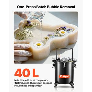 Serbatoio per Vernice a Pressione 40 L (10.6 Gal) in Acciaio Resistente per Pistola a Spruzzo, con Tre Attacchi Rapidi - Product Image 2
