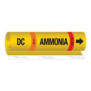 Etiqueta Flexible Brady DC LIQ AMMONIA HIGH para Tuberías de Amoníaco Líquido de Alta Presión - Product Image 1