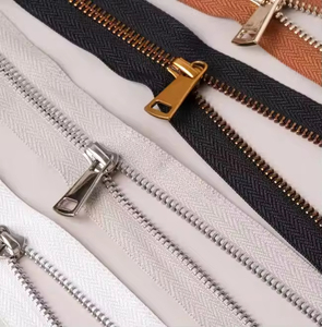 Hot Sale 3# 25cm Metal <b>Zipper</b> Open End Custom Logo Size Color Open End Tape Metal <b>Zipper</b> Long Chain <b>Zippers</b> - Product Image 2