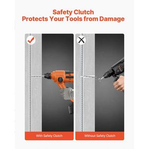 Trapano Tassellatore a Batteria Leggero 20V con Martello Rotante da 0,6 Pollici, Batteria agli Ioni di Litio, Utensile Elettrico SDS-Plus - Product Image 6