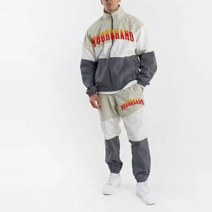 Conjunto Deportivo Personalizado para Hombre, Chaqueta Cortavientos Ligera con Bloques de Color, Ropa Deportiva Urbana, Fabricante OEM - Product Image 1