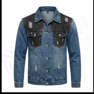 Veste denim personnalisable pour hommes avec rembourrage en coton tissu vintage respirant lavé vente en gros d'usine doux et confortable - Product Image 2
