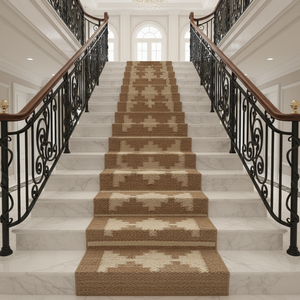 Geometric Jute Stair <b>Runner</b> Rug Rectangle Modern Non Slip Flat Weave Hotel Dining Room Use Jute Backing Thin 100% Organic - Product Image 3