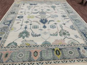 Alfombra Oushak de Lana Hecha a Mano de Primera Calidad, Diseño Floral Vintage, Alfombra Anudada a Mano, Alfombra Grande para Sala de Estar, Dormitorio, Vestíbulo de Hotel - Product Image 6