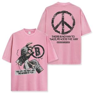 Camisetas de Algodón con Estampado Gráfico, Holgadas, de Verano, Diseño Nuevo, Venta al Por Mayor, OEM 2026, para Hombre, Manga Corta - Product Image 4