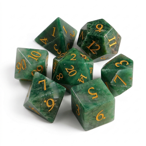High quality stone dice <b>crystal</b> Green Jade Nephrite natural <b>crystal</b> reiki healing gemstones Engraved custom dice <b>set</b> Vikings - Product Image 1