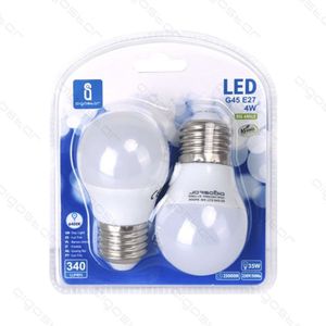 Lampadine LED G45 E27 4W 6400K Bianco Freddo 340 Lumen Confezione da 2 - Product Image 1