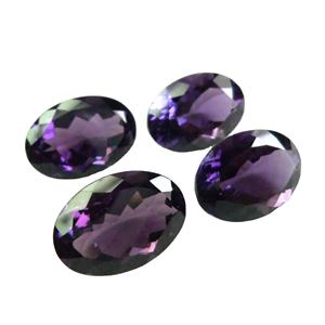 พลอยอเมทิสต์ธรรมชาติทรงรีตัดเหลี่ยมเพชรพลอย12X17MM เรียบหลวมสำหรับทำเครื่องประดับหินสีม่วง - Product Image 1