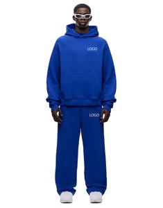 Ensemble de survêtement d'hiver streetwear élégant, nouveau design, logo personnalisé, respirant, sweat-shirt lourd, pantalon de survêtement ample, techniques d'impression - Product Image 6